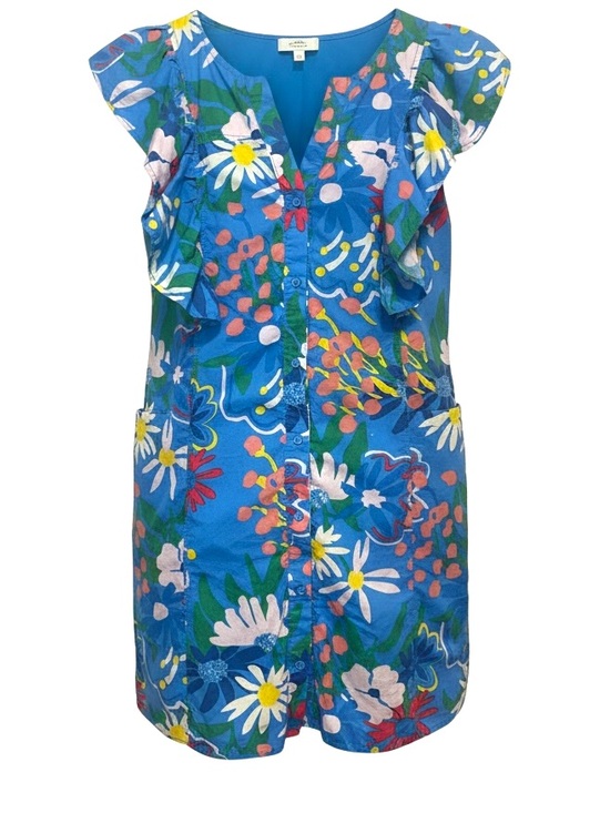 entro Dresses & Skirts - Entro You’ve Got It Blue All Floral Mini Dress Medium Pockets Cottagecore  NWOT